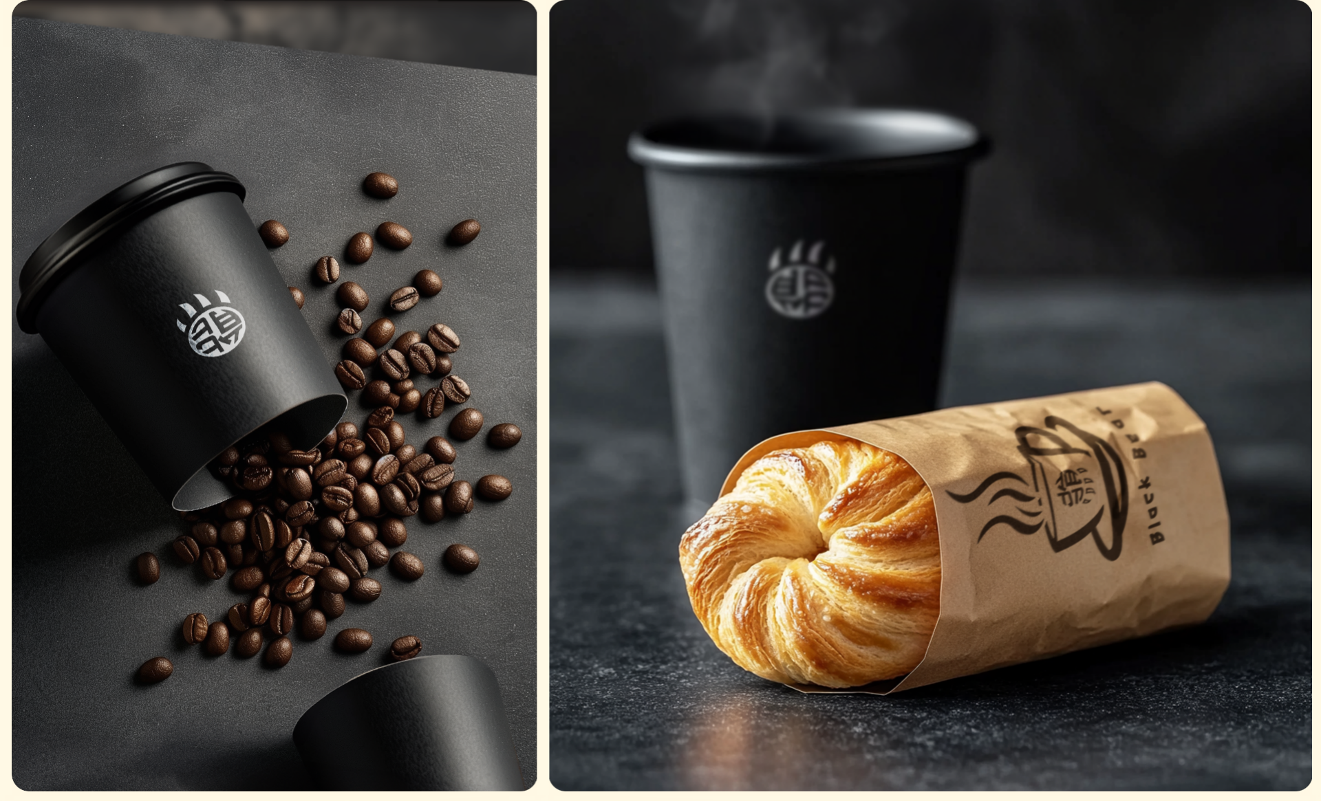 Black Bear Coffee House packaging applications